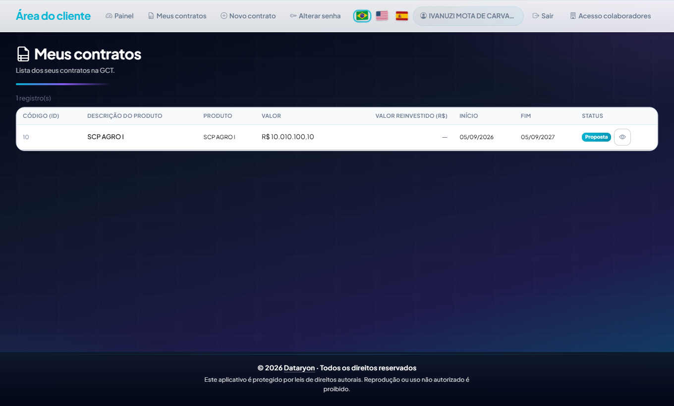 Lista meus contratos